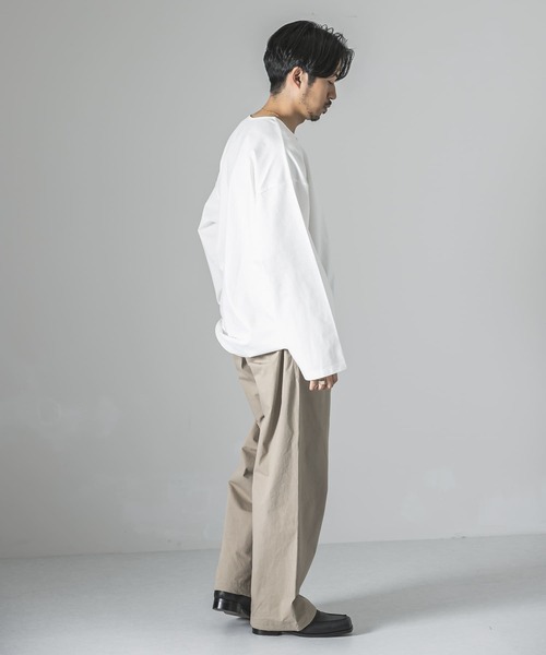 URBAN RESEARCH(アーバンリサーチ)の「オーガニックコットンスリーピングシャツ(Tシャツ/カットソー・メンズ・オフホワイト/ブラック系その他/グリーン系その他・MEDIUM/LARGE)」の7枚目の写真