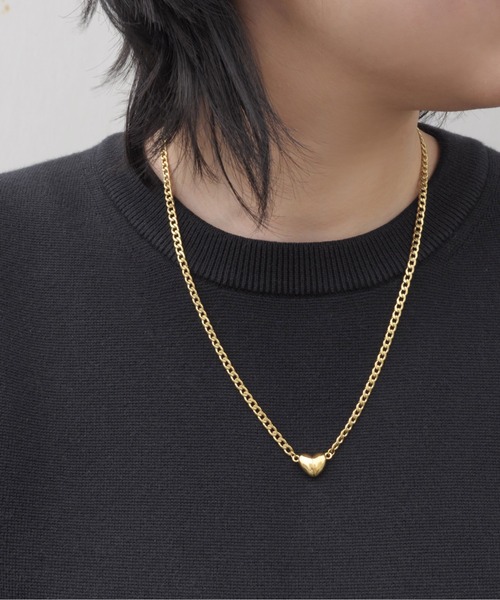 ieLS(イエルズ)の「金属アレルギー対応「ieLS」ステンレス ハートマグネットネックレス(ネックレス・メンズ・ゴールド/シルバー・41cm/51cm)」の3枚目の写真