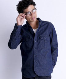 Denime | 10oz DENIM B.D. SHIRTS/10オンス デニムボタンダウンシャツ(シャツ/ブラウス)