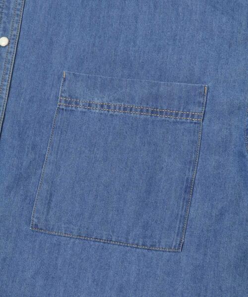 URBAN RESEARCH DOORS(アーバンリサーチドアーズ)の「デニムバンドカラーシャツ(シャツ/ブラウス・レディース・インディゴブルー/ワンウォッシュ・MEDIUM)」の15枚目の写真
