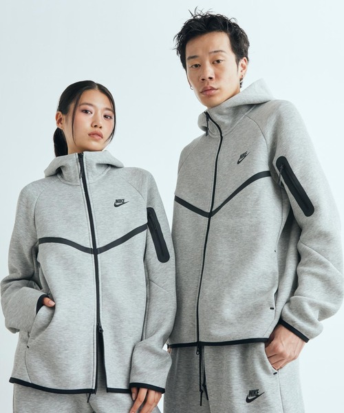 NIKE(ナイキ)の「《セットアップ対応商品》ナイキ テック メンズ フルジップ ウィンドランナー パーカー / Nike Tech Men's Full-Zip Windrunner Hoodie HV0950-063 Dark Grey Heather(パーカー・メンズ・グレー系その他・XL/S/M/L/2XL)」の1枚目の写真