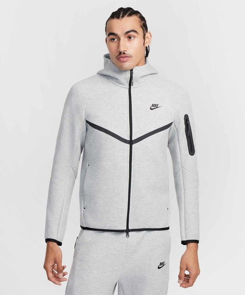 NIKE(ナイキ)の「《セットアップ対応商品》ナイキ テック メンズ フルジップ ウィンドランナー パーカー / Nike Tech Men's Full-Zip Windrunner Hoodie HV0950-063 Dark Grey Heather(パーカー・メンズ・グレー系その他・XL/S/M/L/2XL)」の2枚目の写真