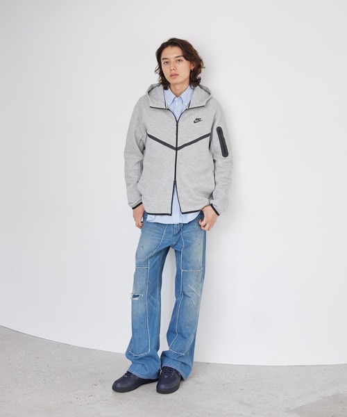 NIKE(ナイキ)の「《セットアップ対応商品》ナイキ テック メンズ フルジップ ウィンドランナー パーカー / Nike Tech Men's Full-Zip Windrunner Hoodie HV0950-063 Dark Grey Heather(パーカー・メンズ・グレー系その他・XL/S/M/L/2XL)」の4枚目の写真