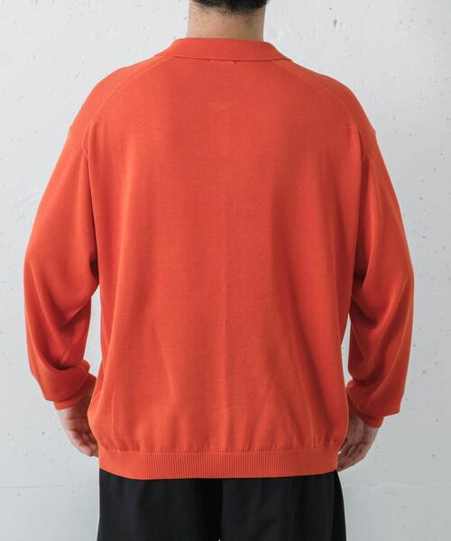 crepuscule(クレプスキュール)の「crepuscule Long-Sleeve Polo(ポロシャツ・メンズ・ブルー/オレンジ/ブラウン/カーキ・2/1)」の9枚目の写真