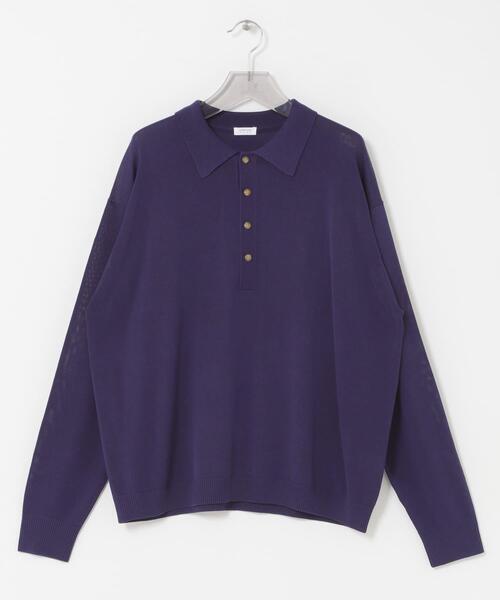 crepuscule(クレプスキュール)の「crepuscule Long-Sleeve Polo(ポロシャツ・メンズ・ブルー/オレンジ/ブラウン/カーキ・2/1)」の12枚目の写真