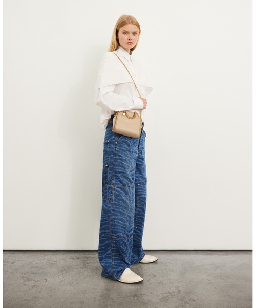 STELLA McCARTNEY(ステラマッカートニー)の「Falabella Tiny Tote Bag / ファラベラ タイニー トートバッグ(ショルダーバッグ・レディース・ベージュ/ブラック・ONE SIZE)」の9枚目の写真
