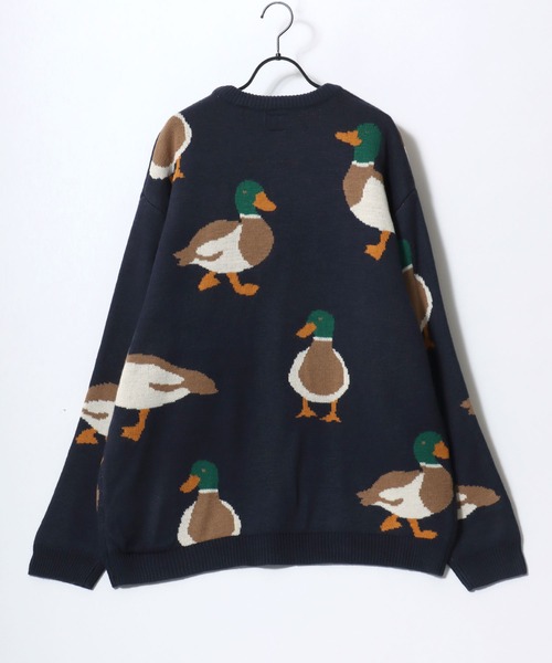 Lazar(ラザル)の「Animal Allover Knit/オーバーサイズ アニマル 総柄 カモ ネコ ジャガードニット/セーター/レディース メンズ(ニット/セーター・レディース・ネイビー/ブラック系その他/グレー/ブラック/アイボリー/ブルー系その他・M/L)」の11枚目の写真