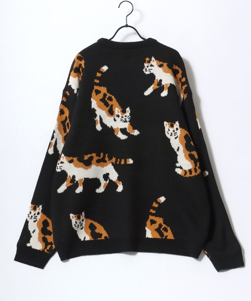 Lazar(ラザル)の「Animal Allover Knit/オーバーサイズ アニマル 総柄 カモ ネコ ジャガードニット/セーター/レディース メンズ(ニット/セーター・レディース・ネイビー/ブラック系その他/グレー/ブラック/アイボリー/ブルー系その他・M/L)」の17枚目の写真