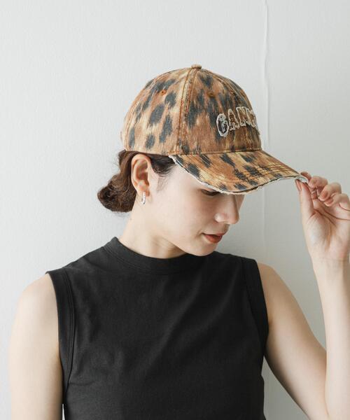 GANNI(ガニー)の「GANNI PRINT CANVAS CAP(キャップ・レディース・アニマル・-)」の1枚目の写真