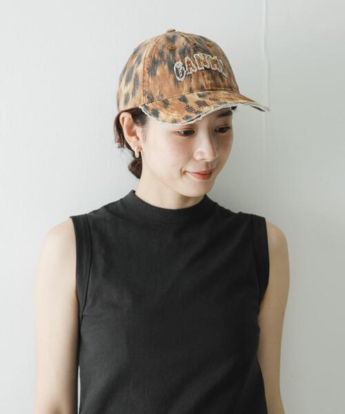 GANNI(ガニー)の「GANNI PRINT CANVAS CAP(キャップ・レディース・アニマル・-)」の2枚目の写真