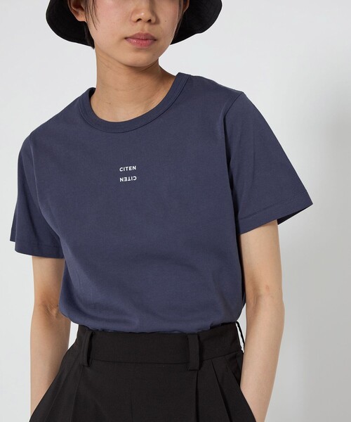 CITEN(シテン)の「<CITEN>コンパクト Tシャツ(Tシャツ/カットソー・レディース・ライトブルー/ホワイト/ブラック/イエロー/ネイビー/オレンジ/ライトピンク/ダークグリーン/ダークブラウン/ライム/モカ・FREE)」の8枚目の写真
