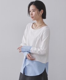 OPAQUE.CLIP | シャツドッキングカットソー【洗濯機OK】(Tシャツ/カットソー)