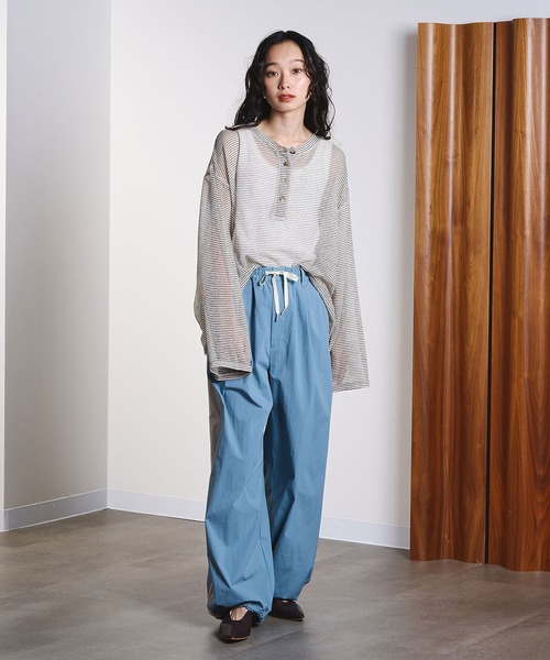 ROSE BUD(ローズバッド)の「LINE PANTS(その他パンツ・レディース・ブラック/ライトブルー/ベージュ・ONE SIZE)」の22枚目の写真