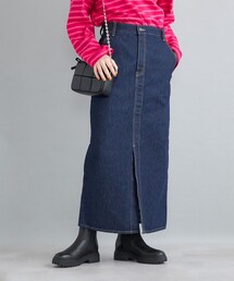 SHIPS | 〈マシンウォッシャブル〉11.5oz デニムタイトスカート◇(デニムスカート)