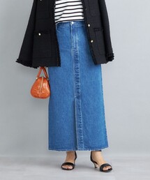 SHIPS | 〈マシンウォッシャブル〉11.5oz デニムタイトスカート◇(デニムスカート)