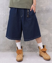 3サイズ展開!ヴィンテージ加工デニムジョーツ/デニムハーフパンツ/ユニセックス