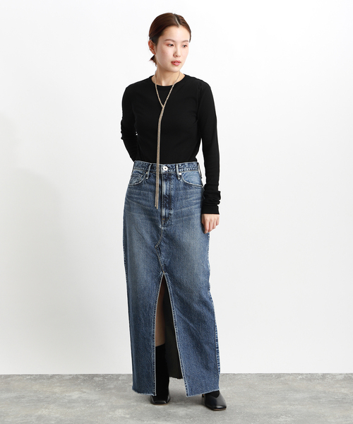 【upper hights/アッパーハイツ】THE SPILIT SKIRTの3枚目の写真