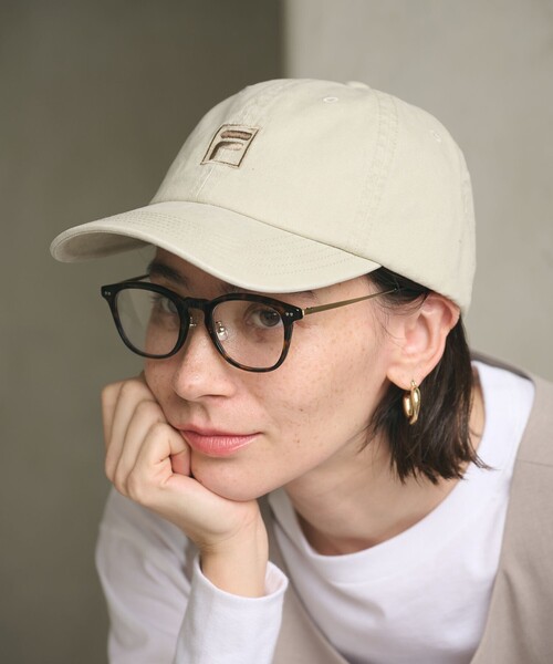 FILA(フィラ)の「【別注】<FILA>コットン ウォッシュ ロゴ キャップ(キャップ・レディース・ダークブラウン/ライトピンク/ナチュラル・FREE)」の3枚目の写真