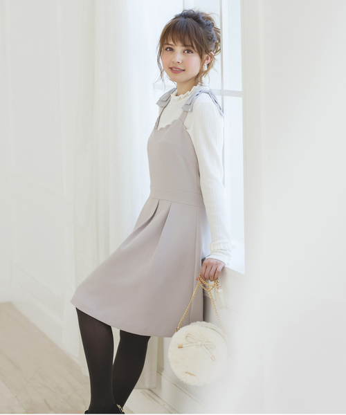 LODISPOTTO(ロディスポット)の「リュバンスカラップキャミワンピース(ワンピース・レディース・ライトグレー/ブラック/ピンク・MEDIUM)」の13枚目の写真