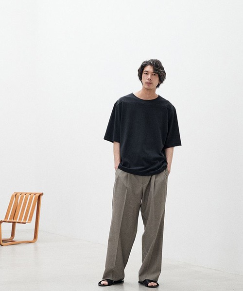 LIDNM(リドム)の「SILK BLEND TEE(Tシャツ/カットソー・メンズ・ホワイト系その他/ブラック系その他・SMALL/MEDIUM/LARGE)」の12枚目の写真