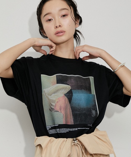 JANE SMITH / JOHN SMITH(ジェーンスミスジョンスミス)の「【JANE SMITH(ジェーンスミス)】NICOLA KLOOSTERMAN ABSTRACT S/S T-SHIRT(Tシャツ/カットソー・レディース・ホワイト/ブラック・X-SMALL)」の2枚目の写真