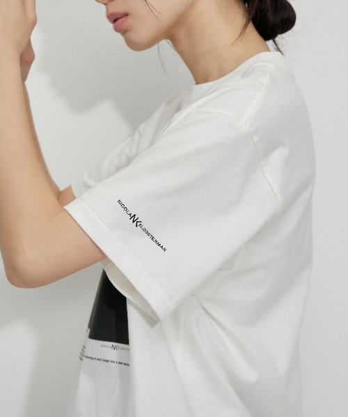 JANE SMITH / JOHN SMITH(ジェーンスミスジョンスミス)の「【JANE SMITH(ジェーンスミス)】NICOLA KLOOSTERMAN ABSTRACT S/S T-SHIRT(Tシャツ/カットソー・レディース・ホワイト/ブラック・X-SMALL)」の10枚目の写真