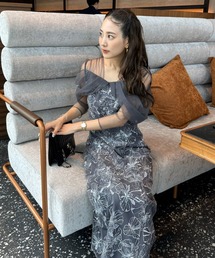 ANDRESD | チュールドレープスパンコールドレス / tulle drape spangle dress(ドレス)