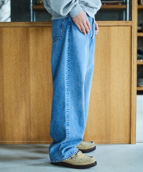 orSlow(オアスロウ)の「orSlow/オアスロウ SUPER DAD'S DENIM PANTS テーパード ウォッシャブル加工 デニムパンツ 2026年 夏 夏服 秋服(デニムパンツ・メンズ・ブルー・4/3/2)」の2枚目の写真