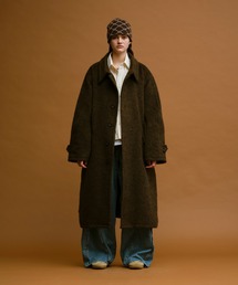 soerte | WOOL BLEND SHAGGY OVER COAT/ウールブレンドシャギーオーバーコート(ステンカラーコート)