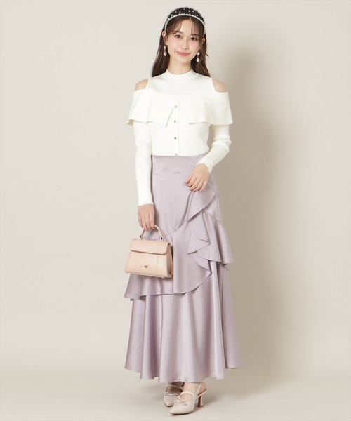 WILLSELECTION(ウィルセレクション)の「アシメラッフルサテンスカート(スカート・レディース・チャコールグレー/ピンク/ベージュ・FREE)」の20枚目の写真