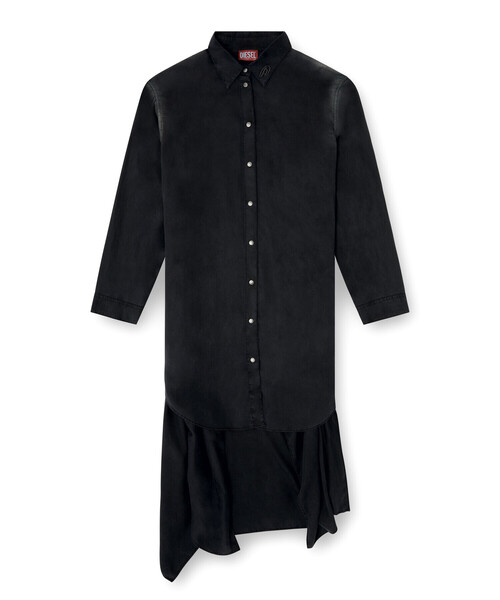 DIESEL(ディーゼル)の「ウィメンズ シャツドレス D-ILETTA-R1(シャツワンピース・レディース・ライトブルー/ブラック・40/38/36/42)」の10枚目の写真