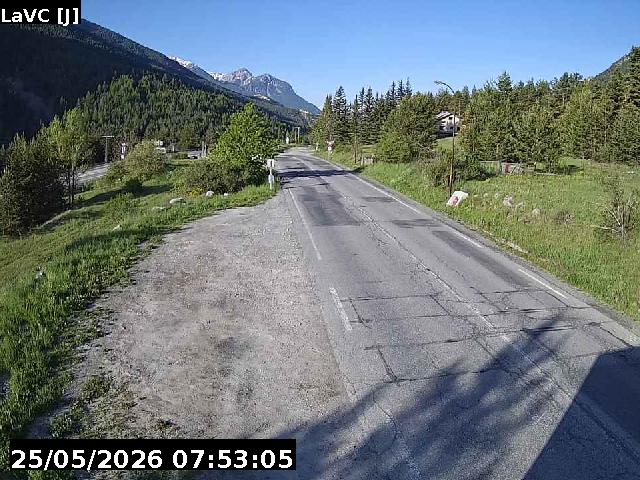 Webcam à la sortie de Briançon, au niveau du lieu-dit de La Vachette, à proximité de la Nationale 94 qui mène à l'Italie