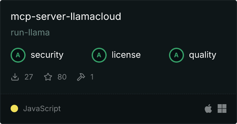 LlamaCloud Server MCP server