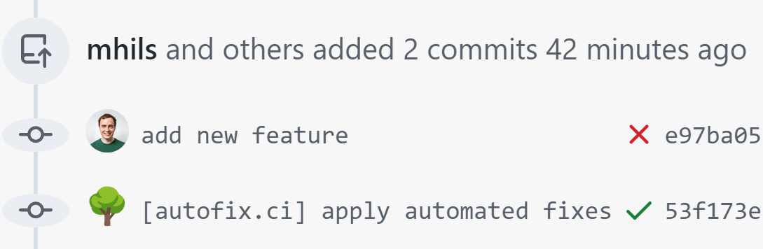 GitHub commit screenshot