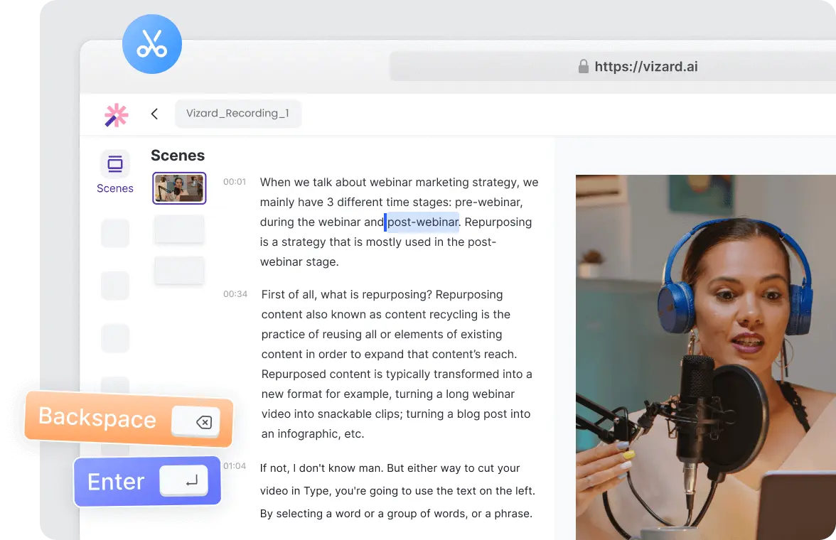 AI video editor