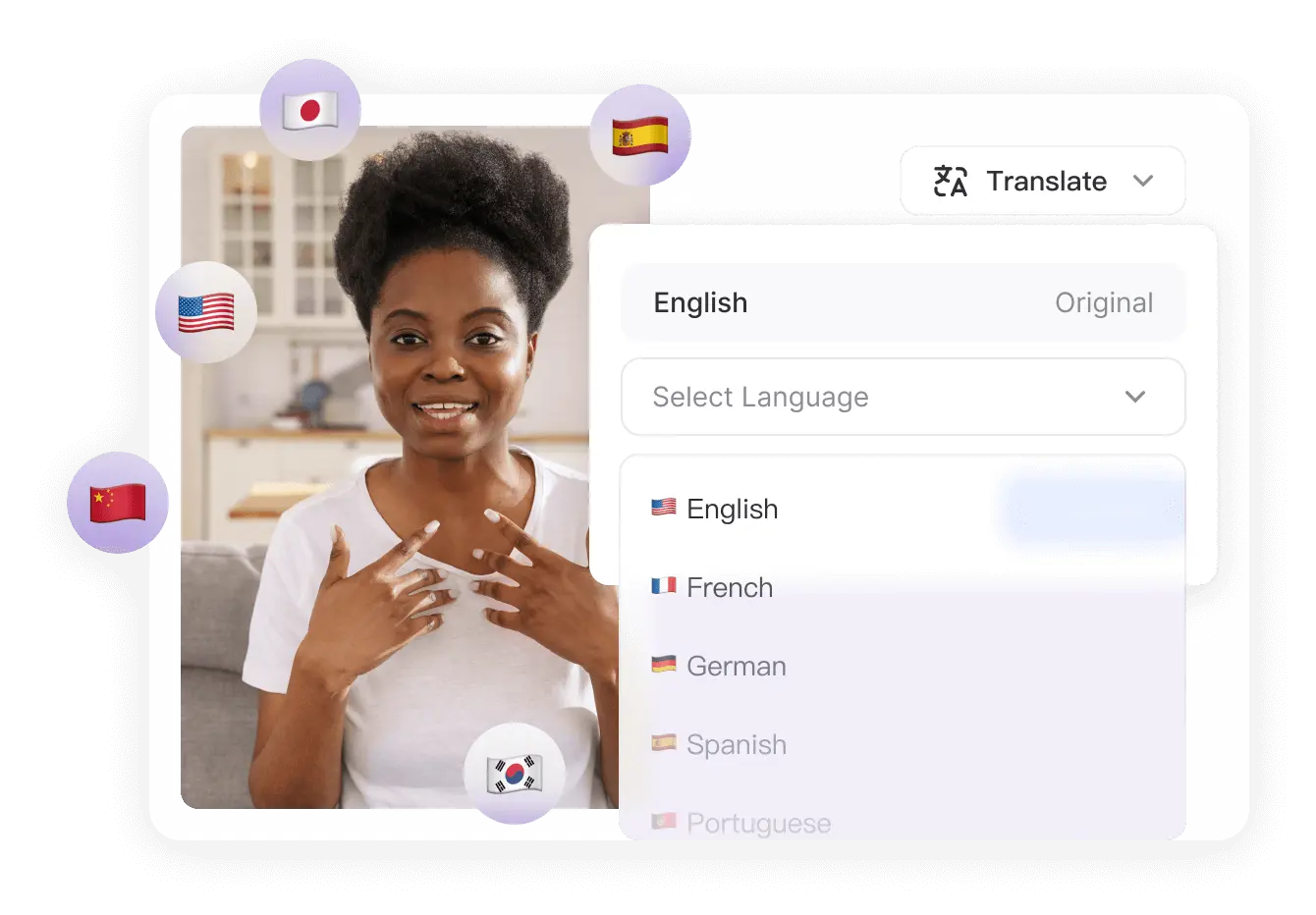 Translate English video to Mandarin
