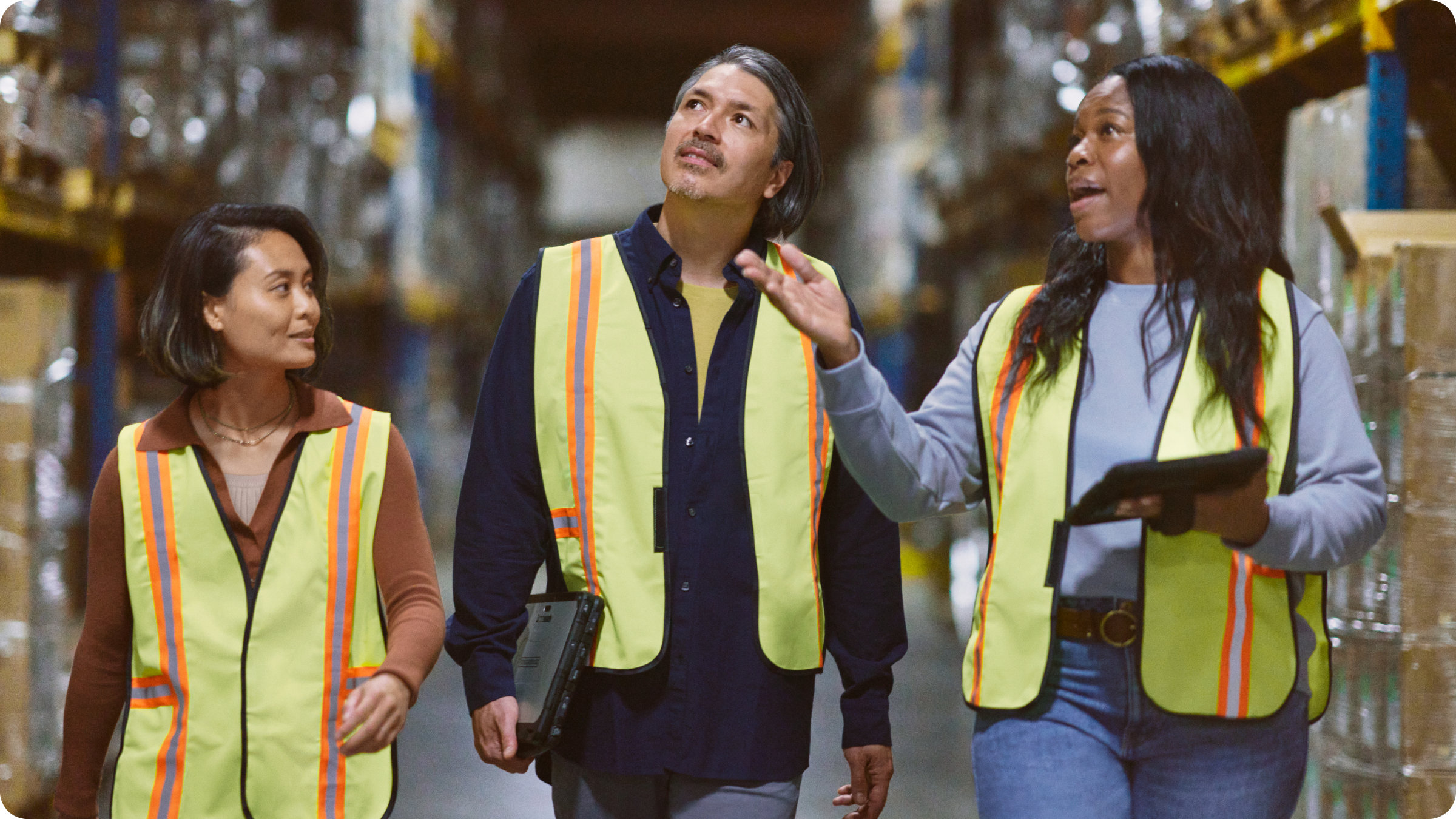 Employees in a warehouse.