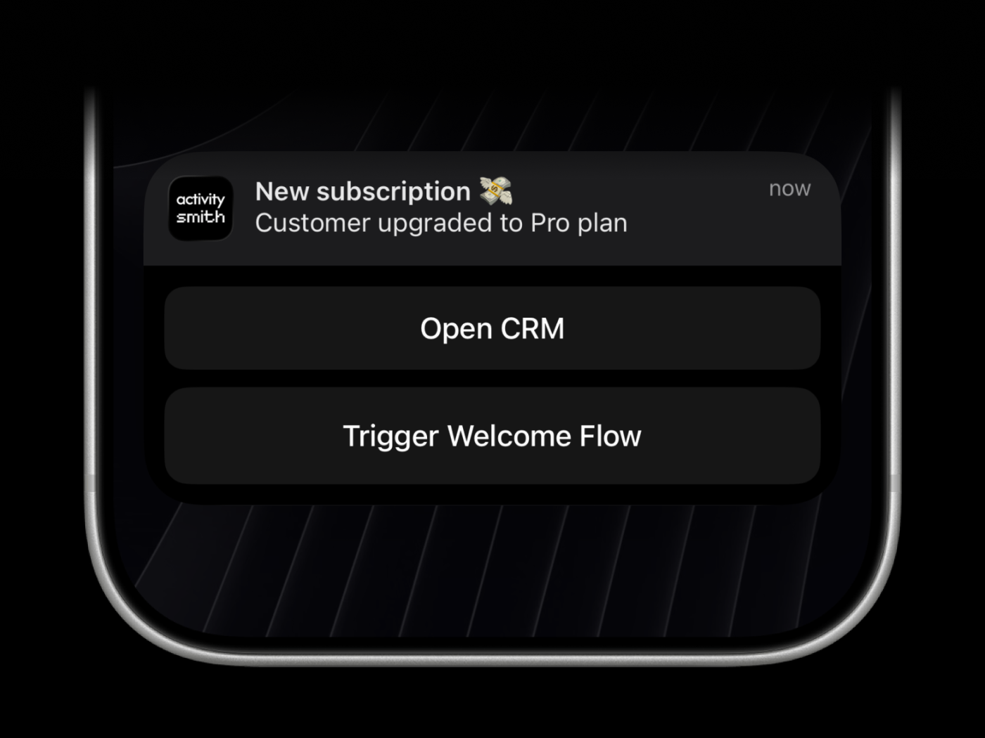 Actionable Push Notification with redirection and actions