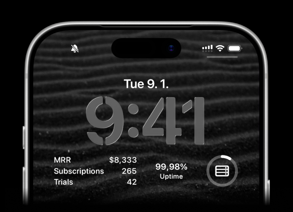 ActivitySmith Lock Screen widgets showing backend metrics