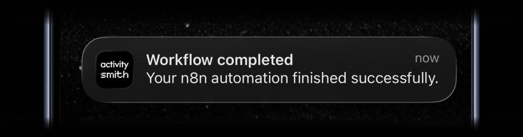 n8n workflow push notification on iPhone
