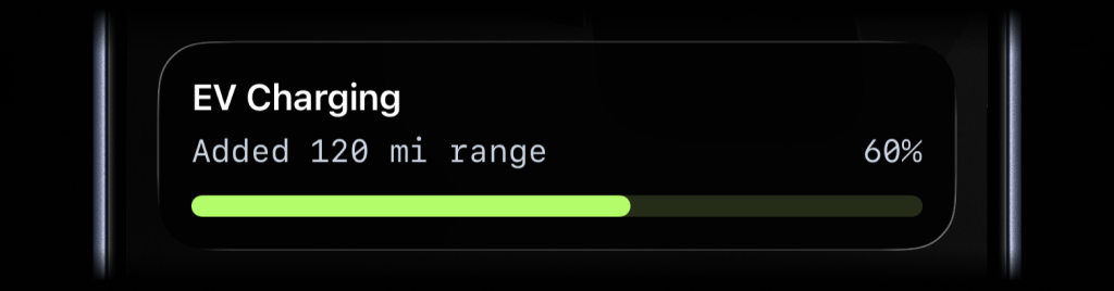 Progress Live Activity update example