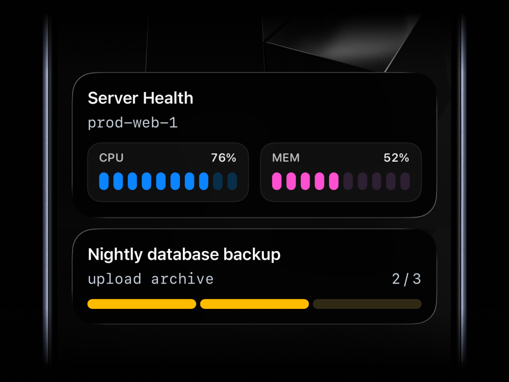 Segmented progress Live Activity on iPhone