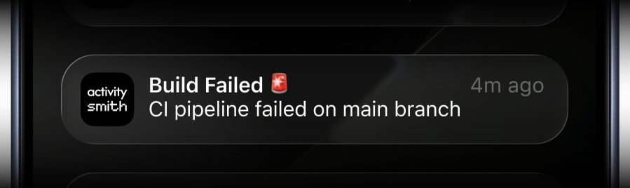 ActivitySmith push notification on iPhone showing deployment status