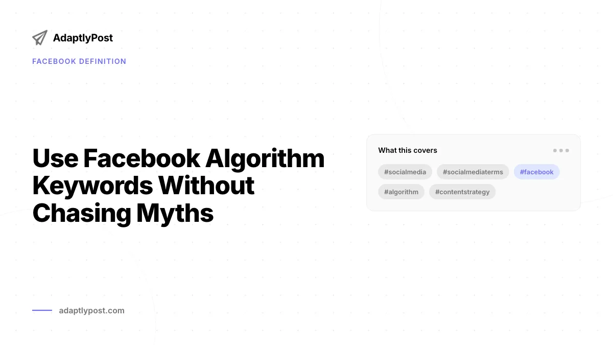 Entenda as palavras-chave do algoritmo do Facebook