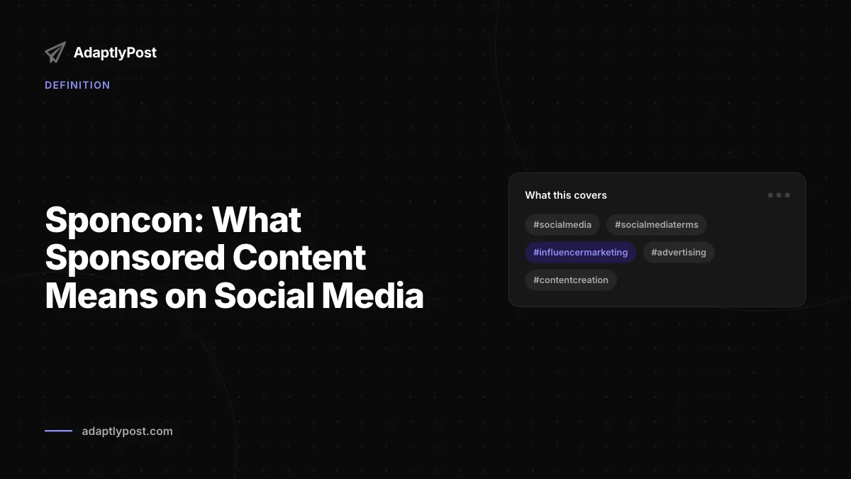 Sponcon: O Que Significa Conteúdo Patrocinado nas Redes Sociais