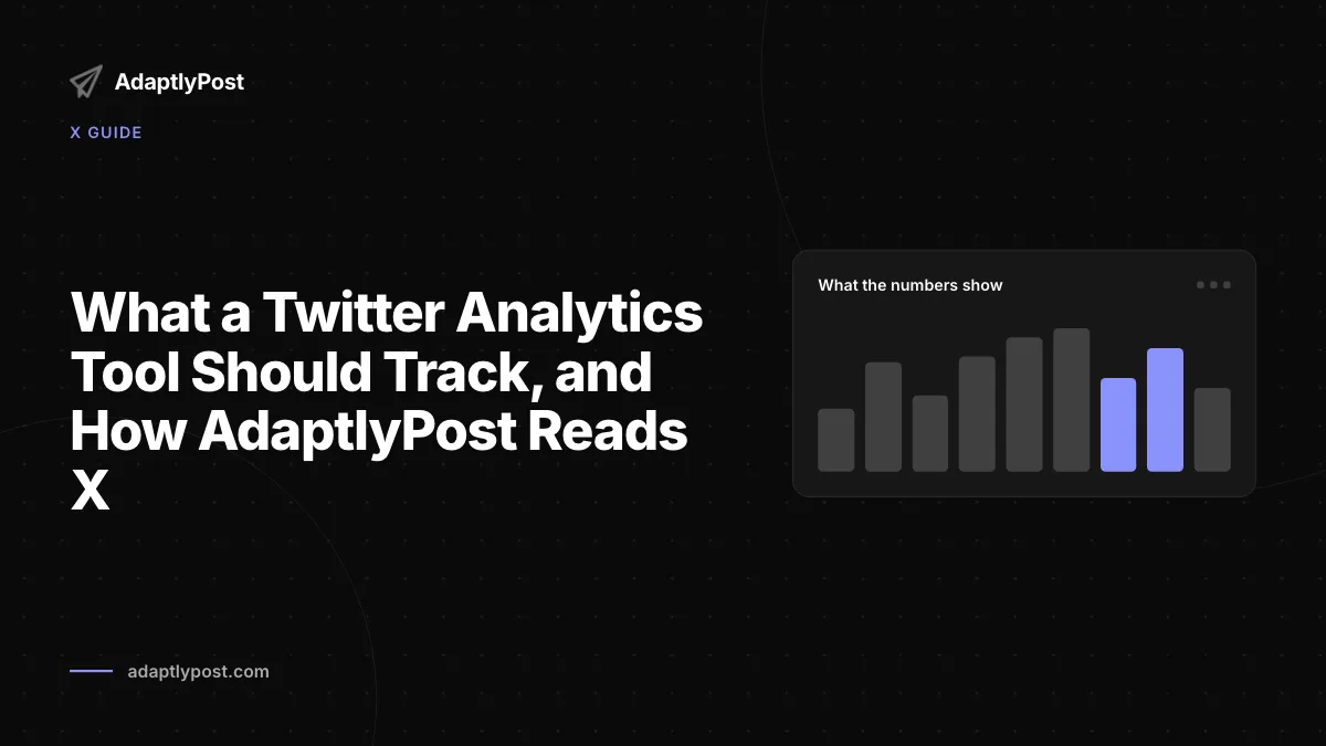 What a Twitter analytics tool should track, and how AdaptlyPost reads X