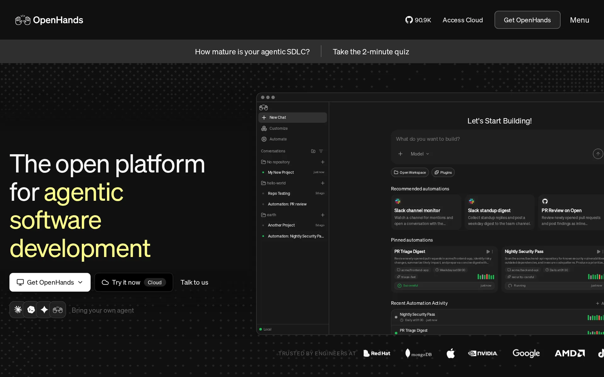 Screenshot of OpenHands
