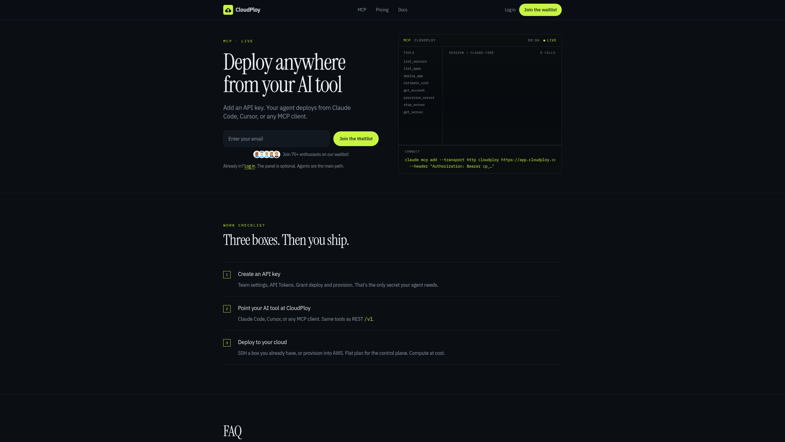 Screenshot of CloudPloy