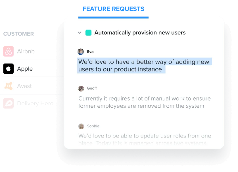 Image showing how Productboard is a customer centric platform