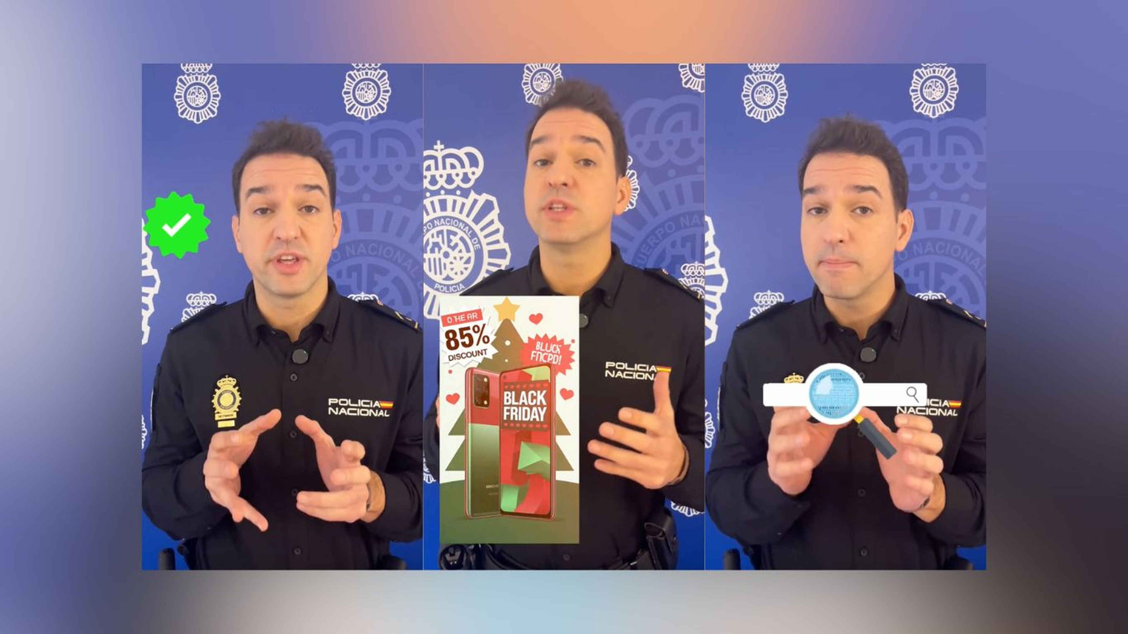 Imágenes de vídeo de TikTok de @policia